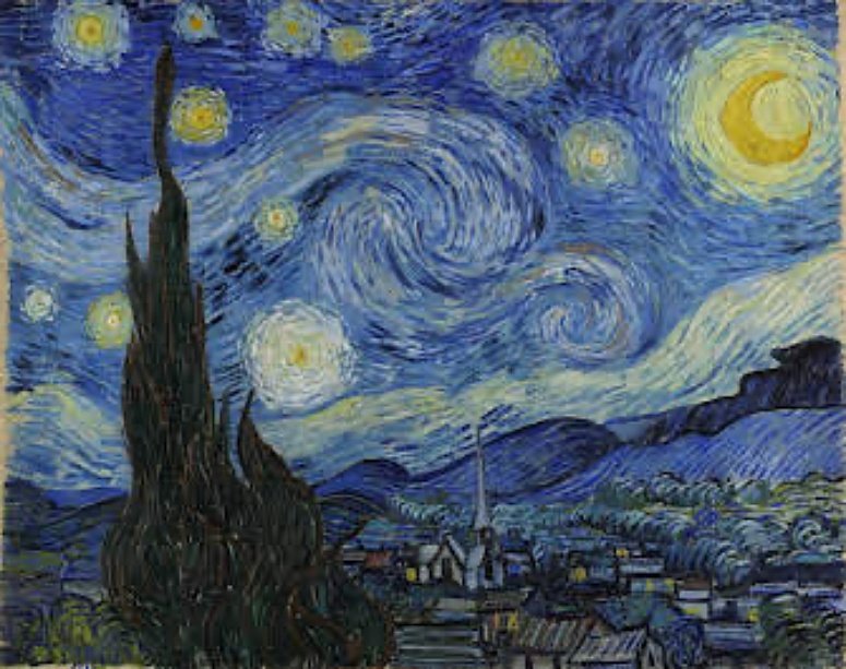 van gogh's starry night inspiration for into the night cards